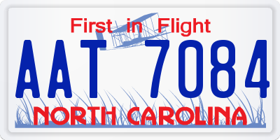 NC license plate AAT7084