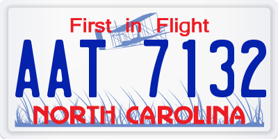 NC license plate AAT7132