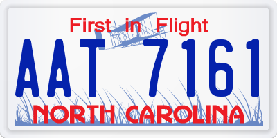 NC license plate AAT7161