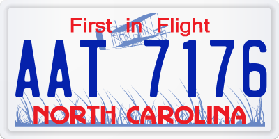 NC license plate AAT7176