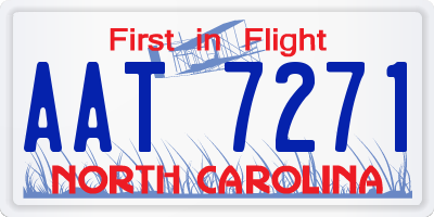 NC license plate AAT7271