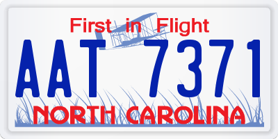 NC license plate AAT7371