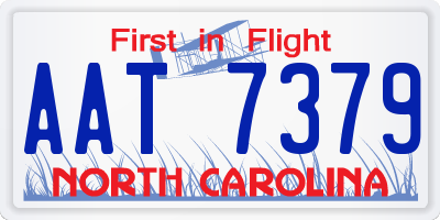NC license plate AAT7379