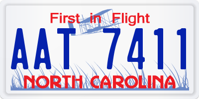 NC license plate AAT7411