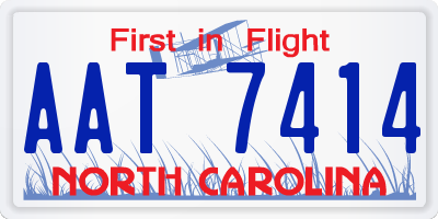 NC license plate AAT7414