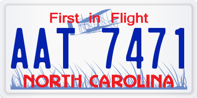 NC license plate AAT7471