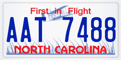 NC license plate AAT7488