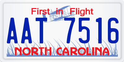NC license plate AAT7516