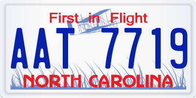 NC license plate AAT7719