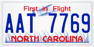 NC license plate AAT7769