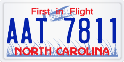 NC license plate AAT7811