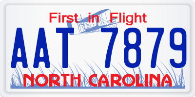 NC license plate AAT7879