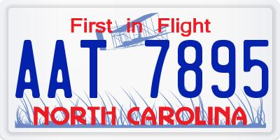 NC license plate AAT7895