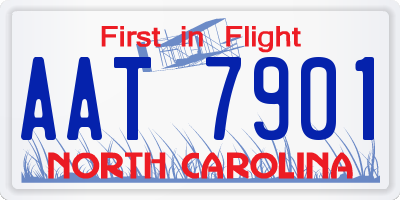 NC license plate AAT7901