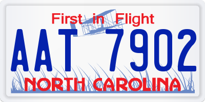 NC license plate AAT7902