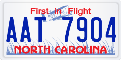 NC license plate AAT7904