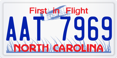 NC license plate AAT7969