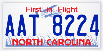 NC license plate AAT8224