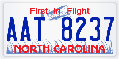NC license plate AAT8237