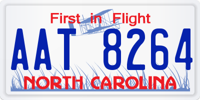 NC license plate AAT8264