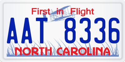 NC license plate AAT8336