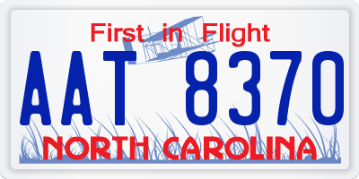 NC license plate AAT8370