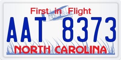 NC license plate AAT8373