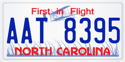 NC license plate AAT8395