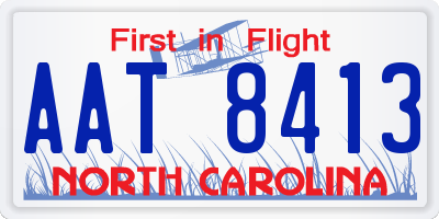 NC license plate AAT8413