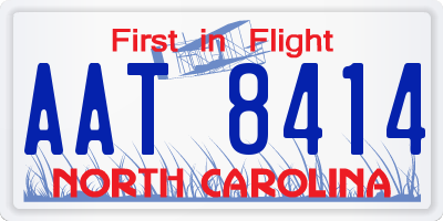NC license plate AAT8414