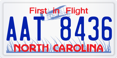 NC license plate AAT8436