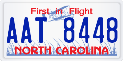 NC license plate AAT8448