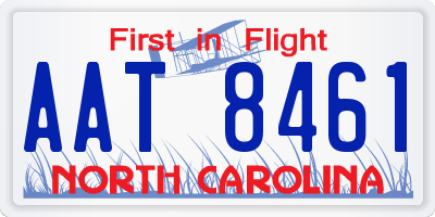 NC license plate AAT8461