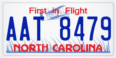 NC license plate AAT8479