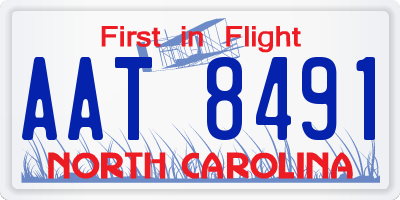 NC license plate AAT8491