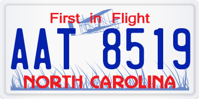 NC license plate AAT8519