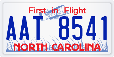 NC license plate AAT8541