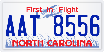 NC license plate AAT8556