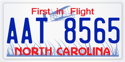 NC license plate AAT8565