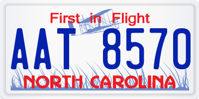 NC license plate AAT8570