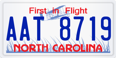 NC license plate AAT8719