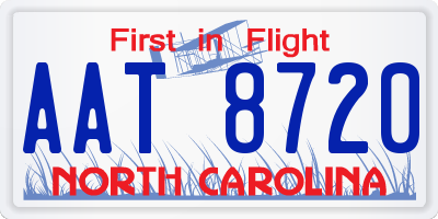 NC license plate AAT8720