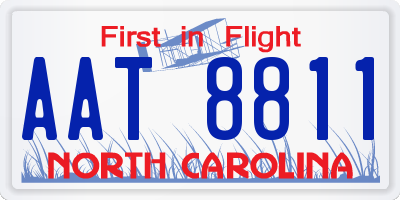 NC license plate AAT8811
