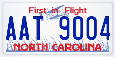 NC license plate AAT9004