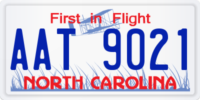 NC license plate AAT9021