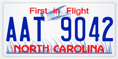 NC license plate AAT9042