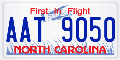 NC license plate AAT9050