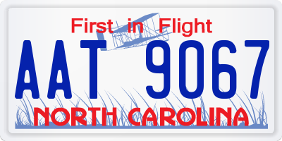 NC license plate AAT9067