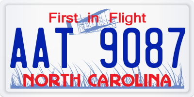 NC license plate AAT9087