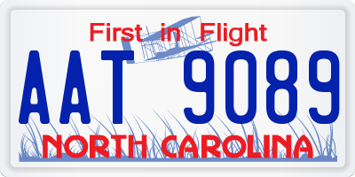 NC license plate AAT9089